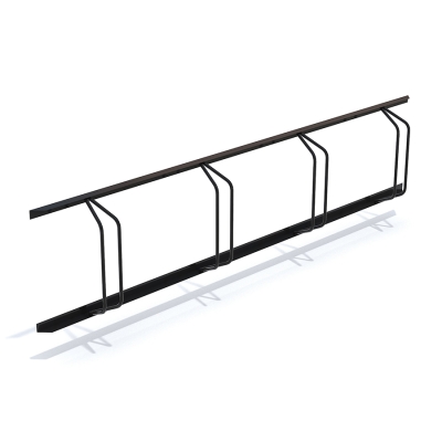 Η βάση ποδηλάτων Dorado έχει σχεδιαστεί για να συγκρατεί με ασφάλεια τα ποδήλατα στη θέση τους, μειώνοντας τον κίνδυνο κλοπής και τυχαίας ζημιάς. Η βάση διαθέτει μεμονωμένες υποδοχές όπου οι ποδηλάτες μπορούν να κλειδώνουν τα ποδήλατά τους χρησιμοποιώντας τους προτιμώμενους μηχανισμούς κλειδώματος, παρέχοντας ηρεμία και προστασία. Η βάση ποδηλάτων Dorado μπορεί να τοποθετηθεί με ασφάλεια σε τοίχους από σκυρόδεμα ή τούβλα, εξασφαλίζοντας σταθερότητα και ανθεκτικότητα. Η βάση μπορεί να εγκατασταθεί σε διάφορες διαμορφώσεις για να φιλοξενήσει διαφορετικό αριθμό ποδηλάτων, καθιστώντας την προσαρμόσιμη στις συγκεκριμένες ανάγκες της τοποθεσίας. Αυτή η παραλλαγή προσφέρει τέσσερις ρυθμιζόμενες θέσεις για ποδήλατα σε μαύρο μεταλλικό πλαίσιο.