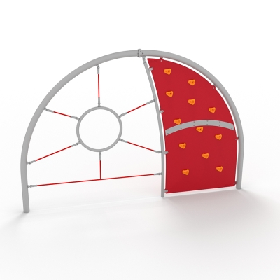 Σε όλη την επιφάνεια του βράχου, και χέρι με χέρι και στο δίχτυ της γιγάντιας αράχνης. Το Τρίγωνο των Βερμούδων είναι ένα δύσκολο μέρος του κόσμου. Αυτή η εγκατάσταση παιχνιδιού αποτελεί μέρος της σειράς μονάδων δραστηριότητας NRG Trailblazer, που έχει σχεδιαστεί για να εγκατασταθεί σε οποιαδήποτε διαμόρφωση για να δημιουργήσετε τη δική σας μοναδική διάταξη. Οι χαρακτηριστικές ατσάλινες καμπύλες καμάρες και οι στιβαροί στύλοι στήριξης το διακρίνουν ως μια εντυπωσιακή σειρά για την τόνωση του διαδραστικού παιχνιδιού και της υγιεινής άσκησης για παιδιά όλων των ηλικιών και ικανοτήτων από 4 ετών και άνω. Το Τρίγωνο των Βερμούδων εκτείνεται σε 3,75 μέτρα και στα 2,344 μέτρα το ύψος της καμάρας του.