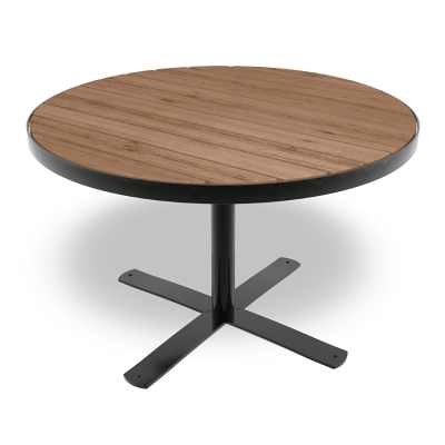 Το στρογγυλό τραπέζι Sofiero είναι ένα ευέλικτο και ανθεκτικό μεγάλο τραπέζι εξωτερικού χώρου με διάμετρο Ø1100, ιδανικό για τη δημιουργία φιλόξενων κοινωνικών χώρων σε πάρκα, πλατείες και κοινόχρηστους χώρους. Σχεδιασμένο για να συνδυάζεται με οποιοδήποτε έπιπλο εξωτερικού χώρου από τη σειρά Sofiero, όπως οι καρέκλες, ή για να συμπληρώνει συνδυασμούς καμπυλωτών πάγκων, αυτό το τραπέζι αναδεικνύει κάθε εξωτερικό περιβάλλον με τον κλασικό στρογγυλό σχεδιασμό του. Ιδανικό για συγκεντρώσεις, γεύματα ή χαλαρές συναντήσεις, το στρογγυλό τραπέζι Sofiero είναι κατασκευασμένο από υλικά υψηλής ποιότητας για να αντέχει στις καιρικές συνθήκες όλο το χρόνο, καθιστώντας το μια πρακτική επιλογή για δημόσιους χώρους. Αυτή η παραλλαγή είναι ανεξάρτητη, είναι από θερμικά επεξεργασμένο πεύκο και έχει μαύρο μεταλλικό σκελετό.