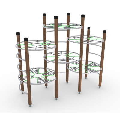 Το UniPlay Fyri είναι μια μοντέρνα παιδική χαρά αναρρίχησης σχεδιασμένη για παιδιά ηλικίας 5 ετών και άνω, προσφέροντας μια σειρά από προκλήσεις και συναρπαστικές ευκαιρίες παιχνιδιού. Ιδανικό για ανταγωνιστικό παιχνίδι, τα παιδιά μπορούν να αγωνιστούν μεταξύ τους μέχρι την κορυφή χρησιμοποιώντας διάφορες επιλογές αναρρίχησης, συμπεριλαμβανομένης της Webby αναρρίχησης. Για όσους προτιμούν ένα διάλειμμα ή έναν κοινωνικό χώρο, οι περιοχές Webby Relax σε διαφορετικά ύψη προσφέρουν ένα εξαιρετικό μέρος για χαλάρωση. Το Fyri συνδυάζει την αναρρίχηση, την αιώρηση και την κοινωνική αλληλεπίδραση, βοηθώντας τα παιδιά να αναπτύξουν δύναμη, ισορροπία και συντονισμό ενώ διασκεδάζουν. Ιδανικό για πάρκα, σχολεία και παιδικές χαρές που αναζητούν μια δομή αναρρίχησης υψηλής αξίας για παιχνίδι.