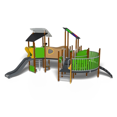 Αυτή η μονάδα είναι γεμάτη με ευκαιρίες παιχνιδιού για να εμπνεύσει τα μυαλά που αναπτύσσονται και να προσφέρει άσκηση σε αναπτυσσόμενα σώματα. Τα παιδιά θα διασκεδάσουν πολύ εξερευνώντας αυτή τη μεγάλη μονάδα με το μοναδικό καμπυλωτό χώρο στο κατάστρωμα και πολλά διαδραστικά παιχνίδια.