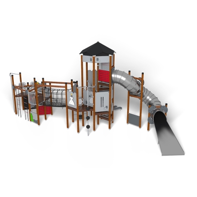 Το UniPlay Koster είναι μια παιδική χαρά με θέμα το κάστρο, σχεδιασμένο για παιδιά ηλικίας 5 ετών και άνω, με πολλαπλούς διασυνδεδεμένους πύργους και μια μεγάλη πολύ-επίπεδη βεράντα. Τα παιδιά μπορούν να ανέβουν στην κορυφή και να κατέβουν μέσω μιας τσουλήθρας, να απολαύσουν μια μικρότερη τσουλήθρα, να εξερευνήσουν διαδραστικά πάνελ παιχνιδιού και να διασχίσουν μια συναρπαστική γέφυρα από δίχτυ που συνδέει τις βεράντες. Η μονάδα προσφέρει επίσης χώρους παιχνιδιού στο επίπεδο του εδάφους για αλληλεπίδραση χωρίς αποκλεισμούς. Θεματικές παιδικές χαρές όπως το UniPlay Koster εμπνέουν ευφάνταστες περιπέτειες, ενθαρρύνουν την κοινωνική αλληλεπίδραση και αναπτύσσουν κινητικές δεξιότητες, συντονισμό και ομαδική εργασία, καθιστώντας την ιδανική προσθήκη σε σχολεία, νηπιαγωγεία και κοινοτικές παιδικές χαρές.