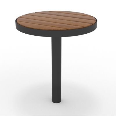 Το στρογγυλό τραπέζι Sofiero είναι ένα ευέλικτο και ανθεκτικό μικρό τραπέζι εξωτερικού χώρου με διάμετρο Ø600, ιδανικό για τη δημιουργία φιλόξενων κοινωνικών χώρων σε πάρκα, πλατείες και κοινόχρηστους χώρους. Σχεδιασμένο για να συνδυάζεται με οποιοδήποτε έπιπλο εξωτερικού χώρου από τη σειρά Sofiero, όπως οι καρέκλες, ή για να συμπληρώνει συνδυασμούς καμπυλωτών πάγκων, αυτό το τραπέζι αναδεικνύει κάθε εξωτερικό περιβάλλον με τον κλασικό στρογγυλό σχεδιασμό του. Ιδανικό για συγκεντρώσεις, γεύματα ή χαλαρές συναντήσεις, το στρογγυλό τραπέζι Sofiero είναι κατασκευασμένο από υλικά υψηλής ποιότητας για να αντέχει στις καιρικές συνθήκες όλο το χρόνο, καθιστώντας το μια πρακτική επιλογή για δημόσιους χώρους. Αυτή η παραλλαγή έχει αγκύρωση, το ξύλο είναι σε χρώμα καφέ και έχει μαύρο μεταλλικό σκελετό.