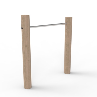 Η μπάρα αναδίπλωσης είναι ένα διαχρονικό κλασικό παιχνίδι για παιδιά. Σχεδιασμένη για παιδιά όλων των ηλικιών, ενθαρρύνει το κρέμασμα, την αιώρηση και την τούμπα, ενισχύοντας τη δύναμη, την ισορροπία και τον συντονισμό του άνω μέρους του σώματος. Ο συμπαγής και απλός σχεδιασμός της την καθιστά ιδανική για μικρότερες παιδικές χαρές ή ως μέρος μιας μεγαλύτερης περιοχής παιχνιδιού. Αυτός ο εξοπλισμός, διαθέτει στύλους με διάμετρο Ø16-18 cm.