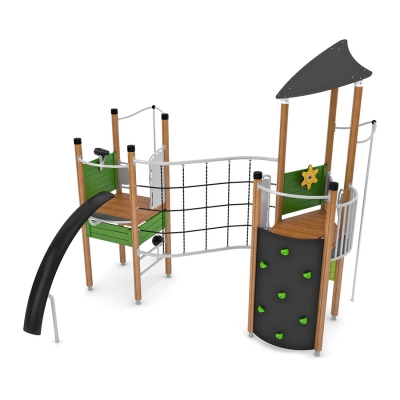 Το UniPlay Abbax, μια συμπαγής κατασκευή παιχνιδιού που προσφέρει πληθώρα ευκαιριών παιχνιδιού σε ένα μικρό χώρο. Με τους δύο πύργους, τον τοίχο αναρρίχησης, το σωλήνα πυροσβέστη, το τιμόνι πλοίου, το ανεμόπτερο και την μπάλα αναρρίχησης, το UniPlay Abbax έχει σχεδιαστεί για να εμπλέκει τα παιδιά σε ενεργό και ευφάνταστο παιχνίδι.