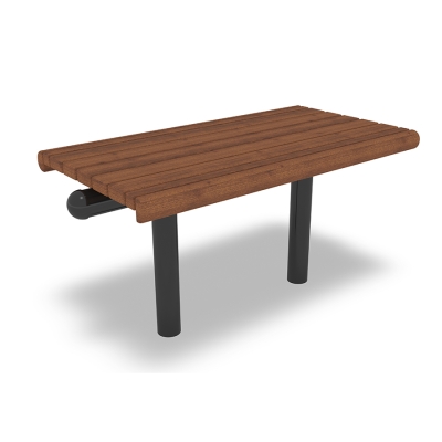 Ως μέρος της ευέλικτης σειράς επίπλων City Form, αυτό το τραπέζι σας επιτρέπει να δημιουργείτε προσαρμοσμένους συνδυασμούς επίπλων, προσαρμοσμένους στο περιβάλλον και τις ανάγκες σας. Με επιφάνεια σε καφέ χρώμα πεύκου και μαύρο σκελετό, προσφέρει μια διαχρονική αισθητική κατάλληλη για πάρκα, αυλές και άλλους δημόσιους χώρους. Ανθεκτικό και κομψό, το τραπέζι City Form είναι ιδανικό για την ενίσχυση των κοινοτικών συνδέσεων σε κοινόχρηστους εξωτερικούς χώρους.